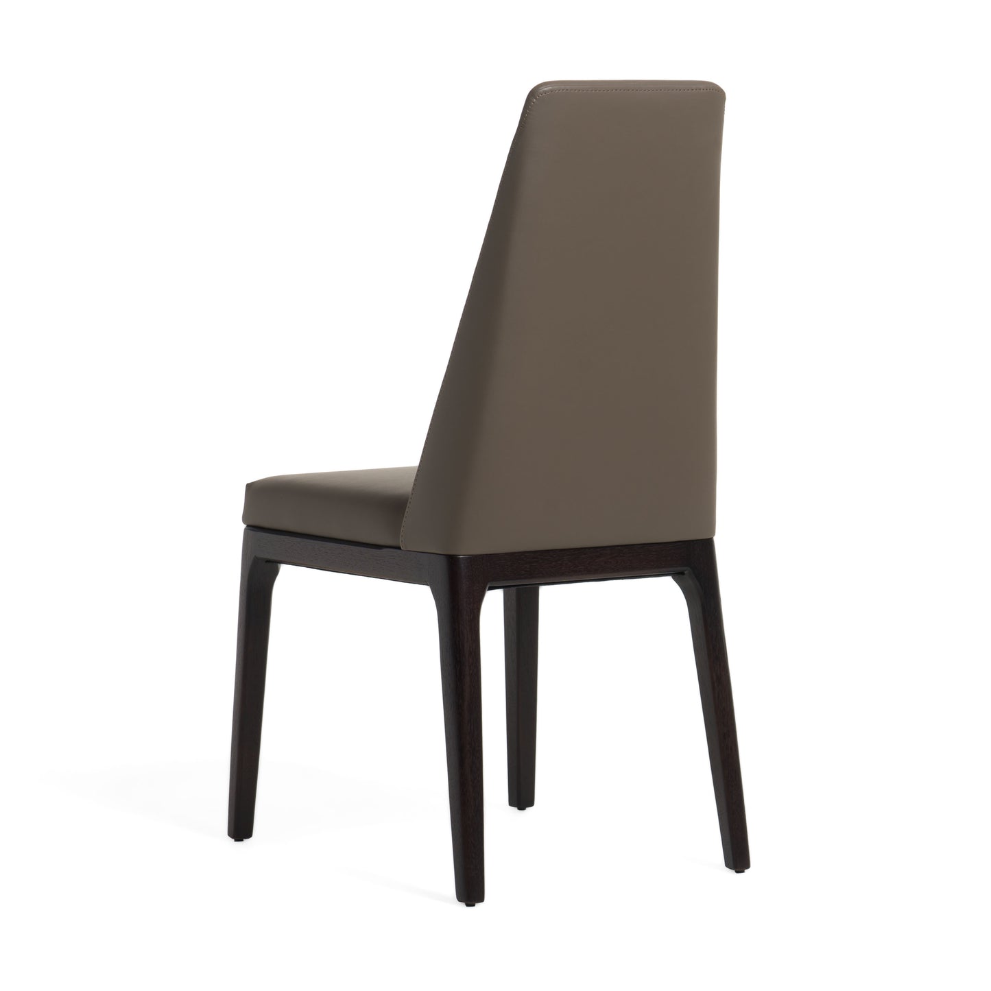 Modrest Encino Modern Taupe and Timber Chocolate Dining Chair