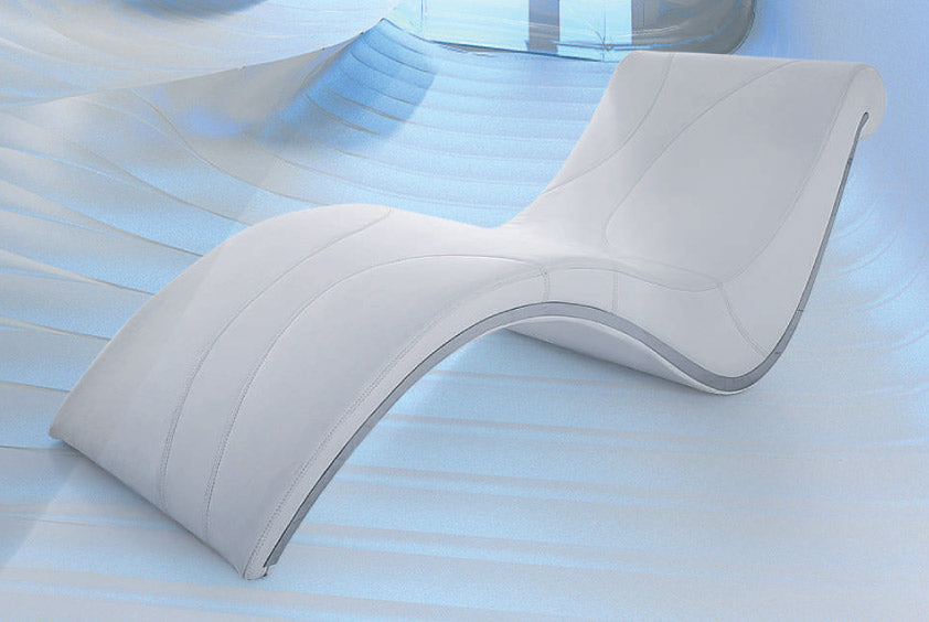 Essen Modern White Leather Leisure Lounge Chaise