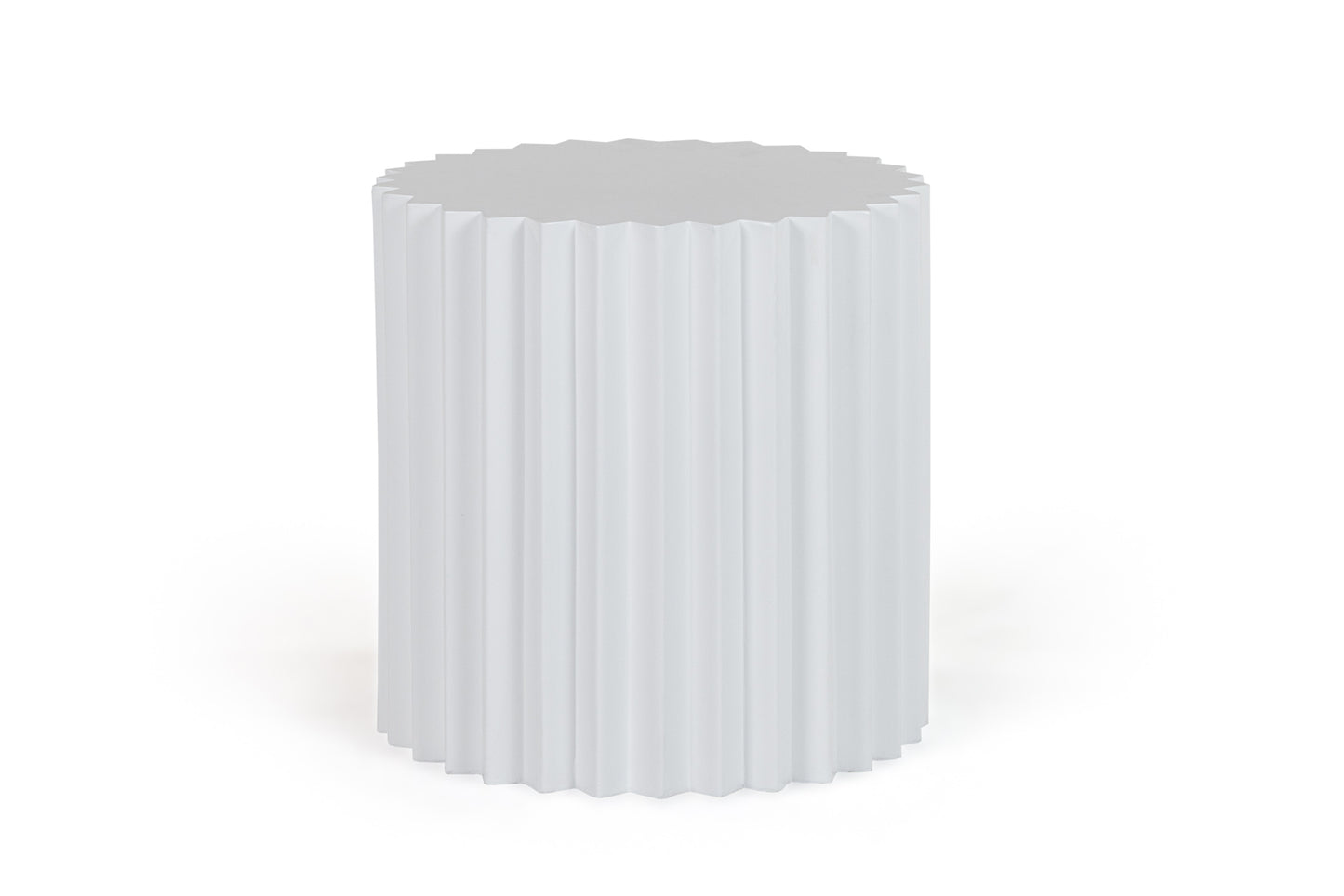 Modrest Evadale Modern White Concrete End Table
