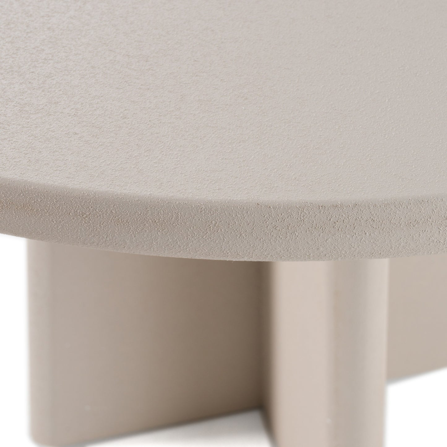 Modrest Evermore Modern Grey Faux Cement Round Dining Table