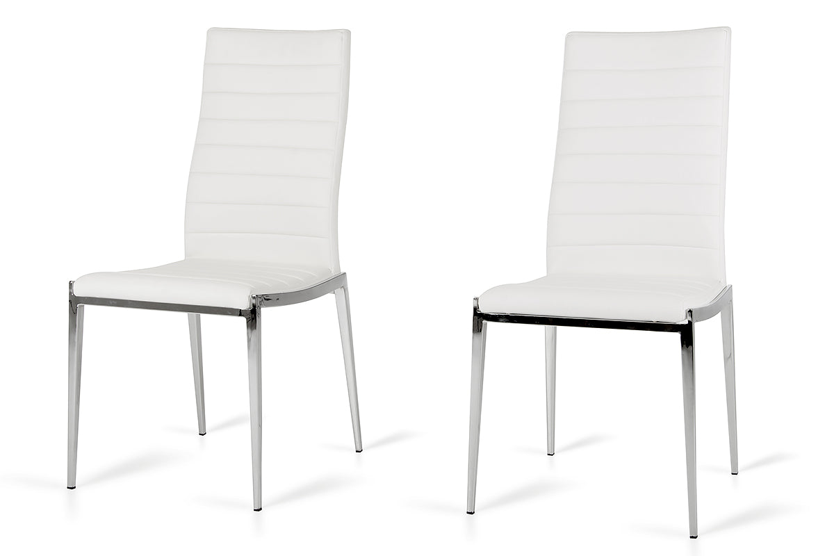 Libby Modern White Leatherette Dining Chair