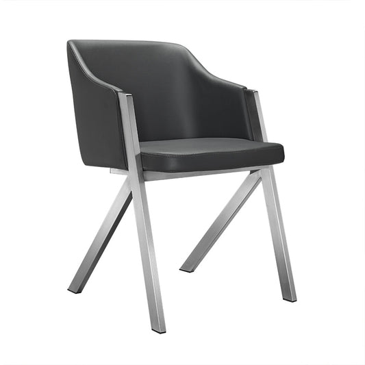 Darcy Modern Grey Leatherette Dining Chair