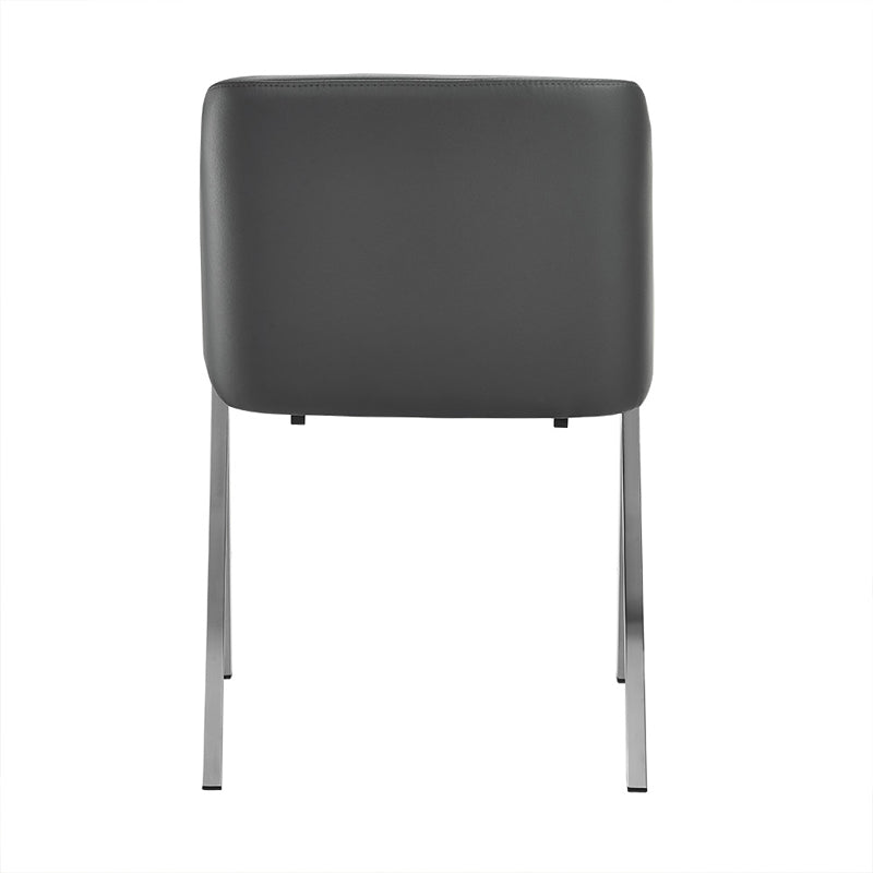 Darcy Modern Grey Leatherette Dining Chair
