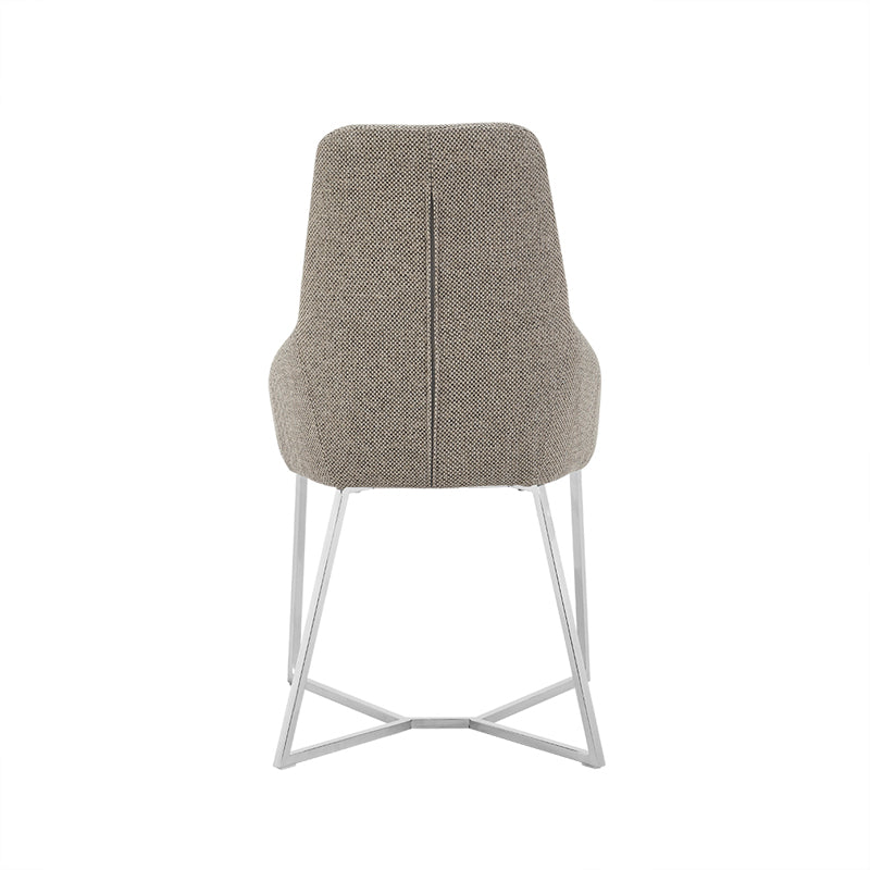 Stark Modern Light Grey Fabric Dining Chair