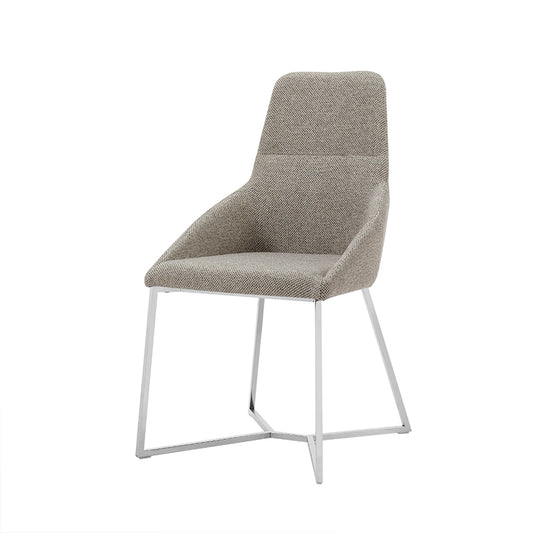 Stark Modern Light Grey Fabric Dining Chair