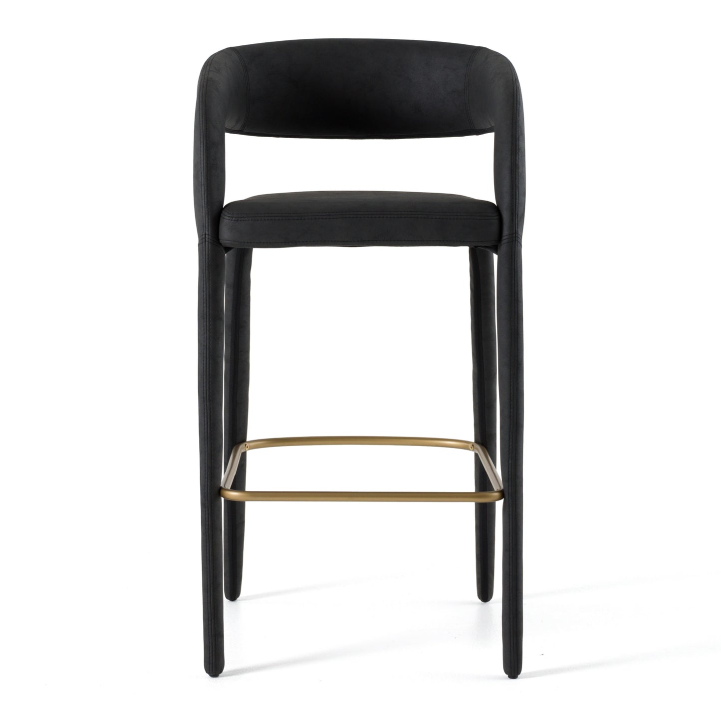 Modrest Faerron Modern Black Leatherette Bar Chair