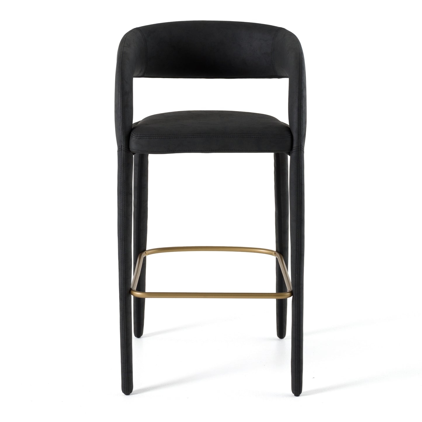 Modrest Faerron Modern Black Leatherette Bar Chair