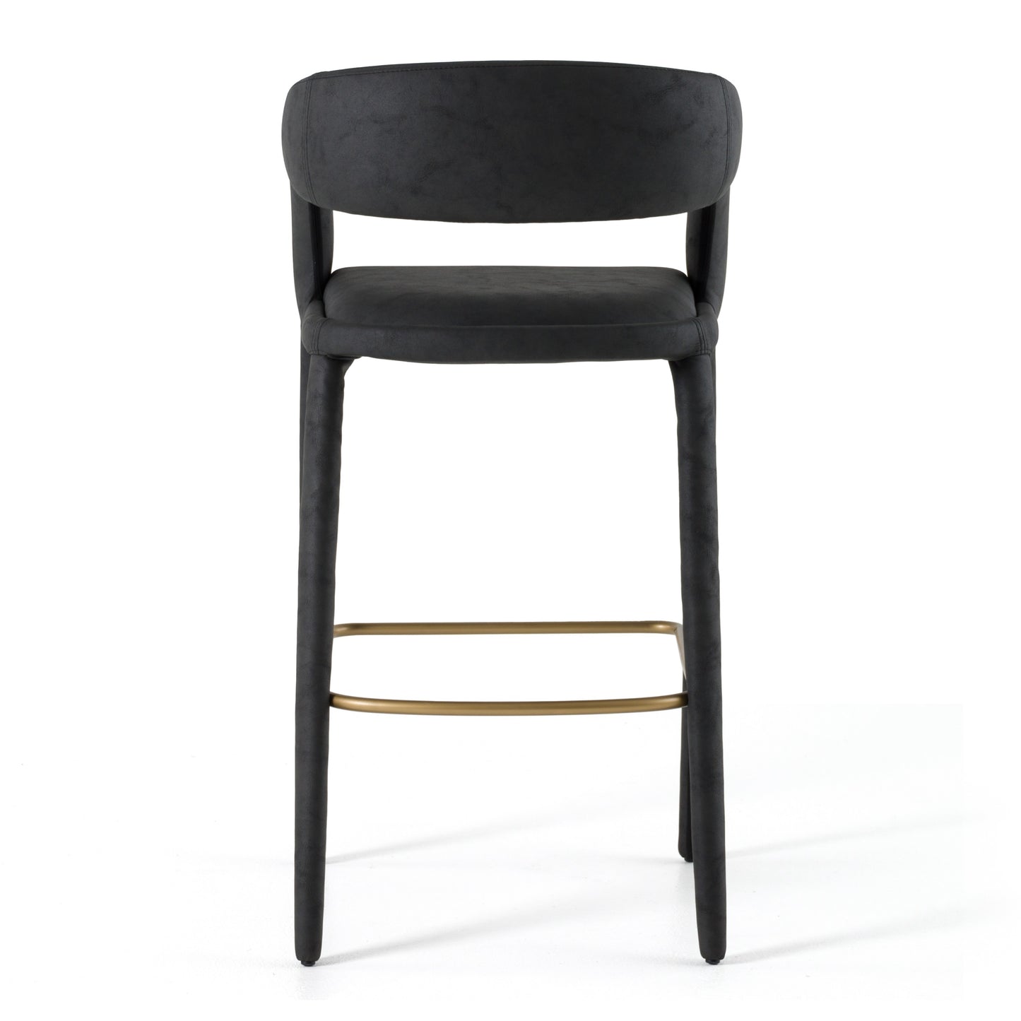 Modrest Faerron Modern Black Leatherette Bar Chair