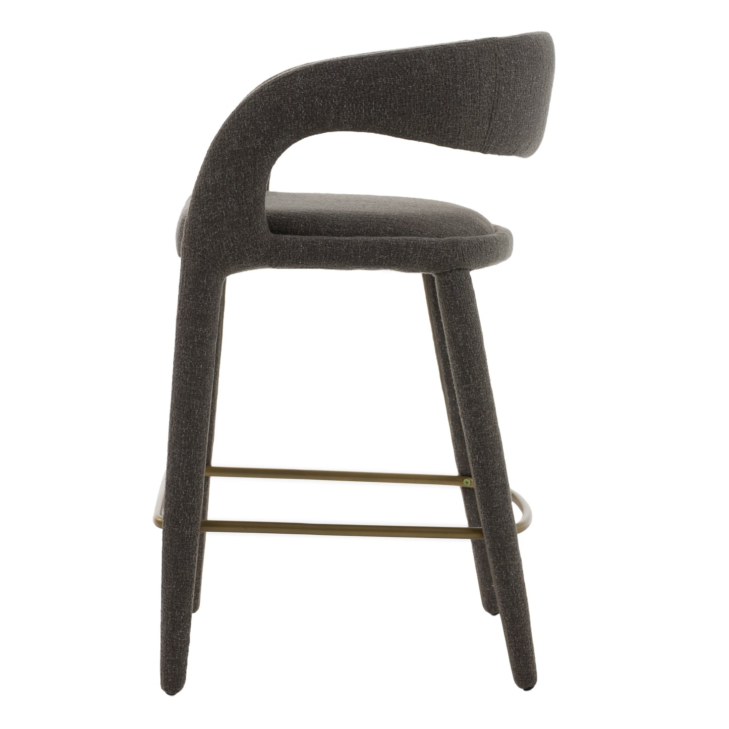 Modrest Faerron Modern Grey Fabric Counter Chair