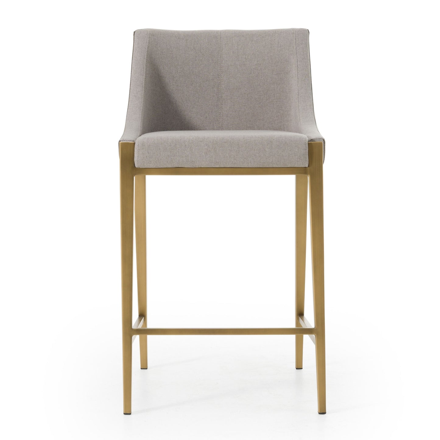 Modrest Fairview Contemporary Grey Brass Counter Stool