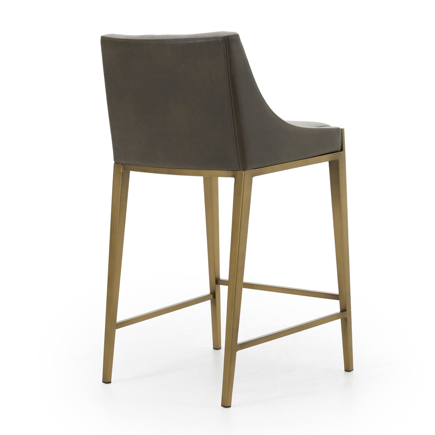 Modrest Fairview Contemporary Grey Brass Counter Stool