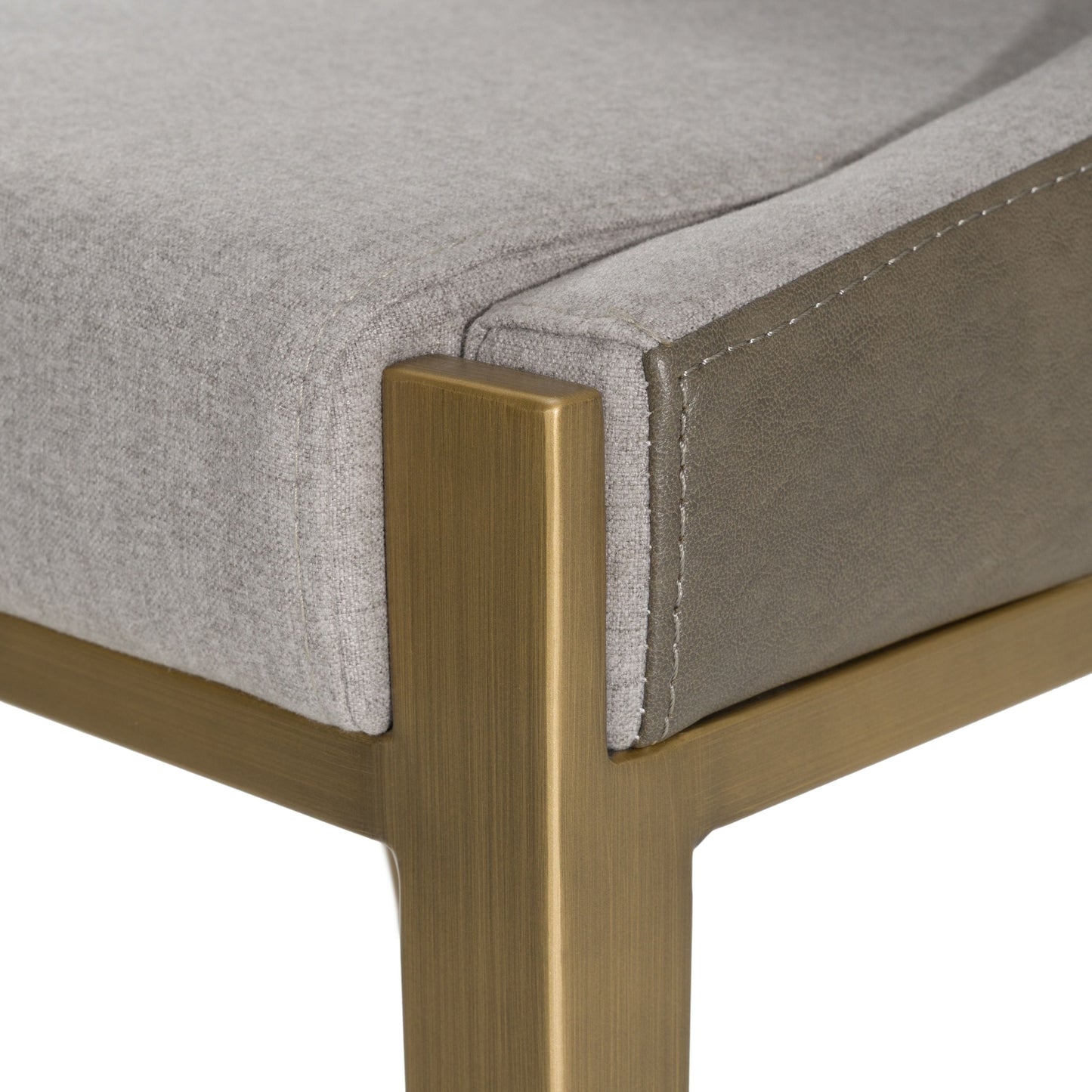 Modrest Fairview Contemporary Grey Brass Counter Stool