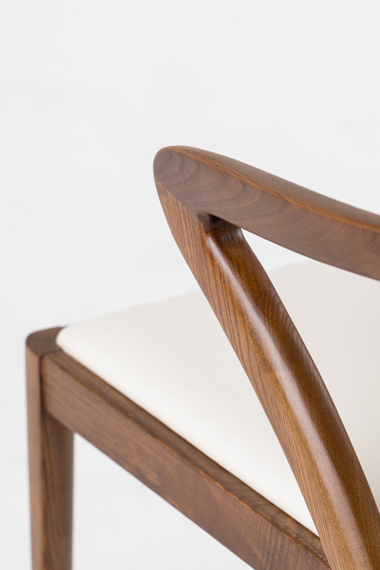 Modrest Falcon Mid-Century Walnut and Cream Dining Chair