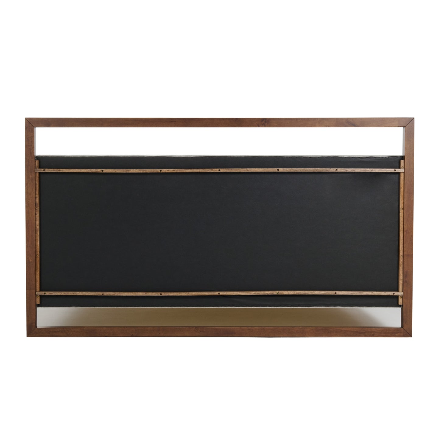 Queen Nova Domus Falcor Modern Grey Fabric and Walnut Veneer Bed