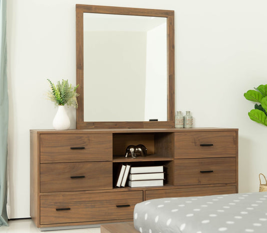Nova Domus Fantasia Contemporary Walnut Mirror