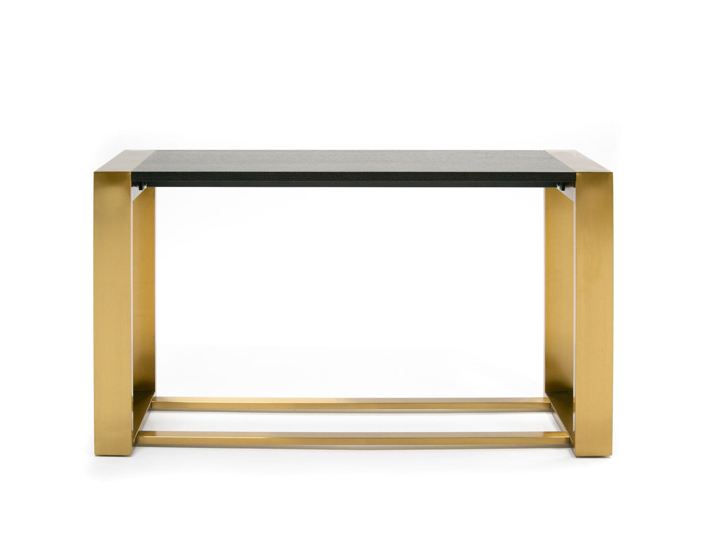 Modrest Fauna Modern Wenge and Brass Console Table