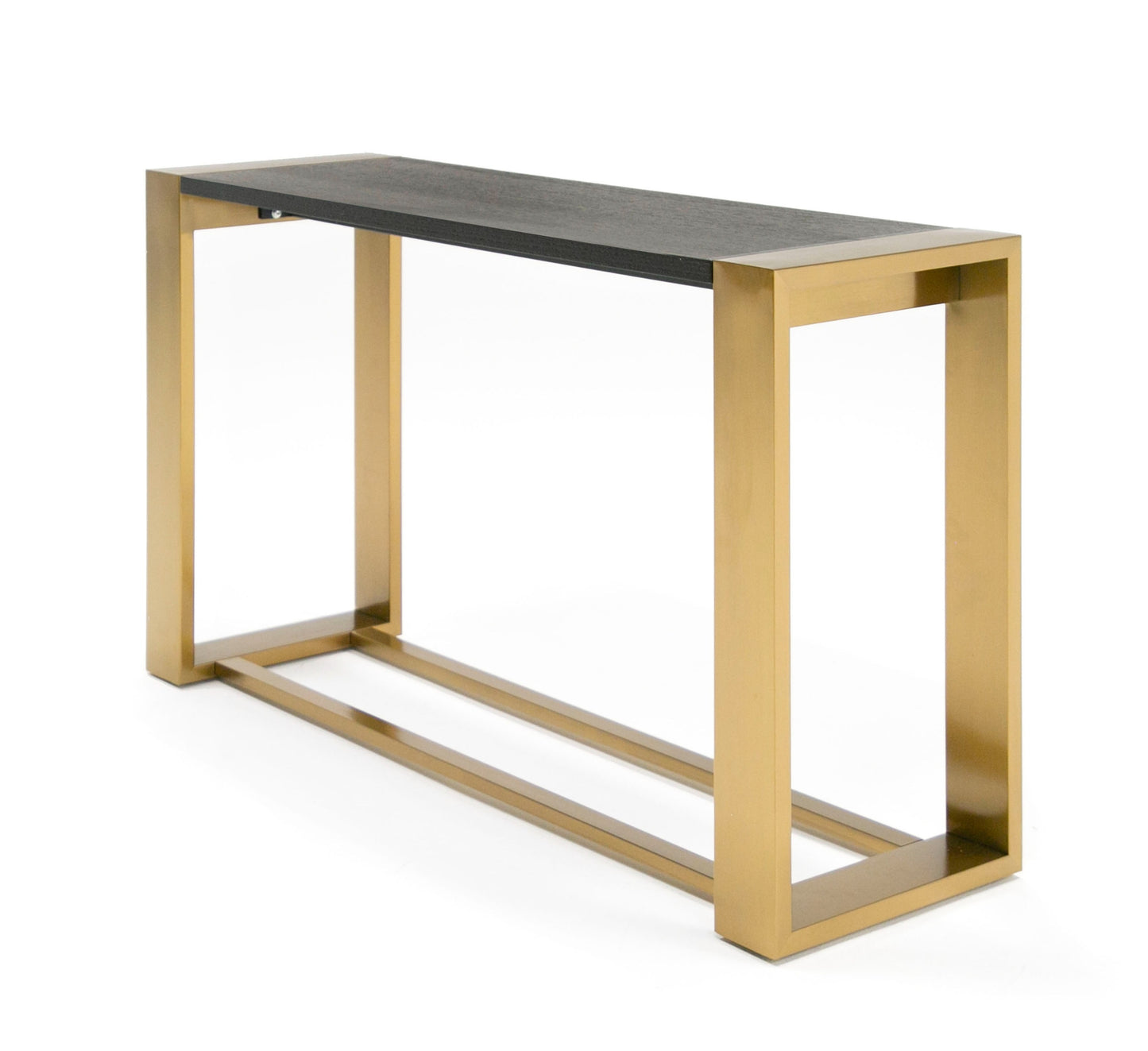 Modrest Fauna Modern Wenge and Brass Console Table