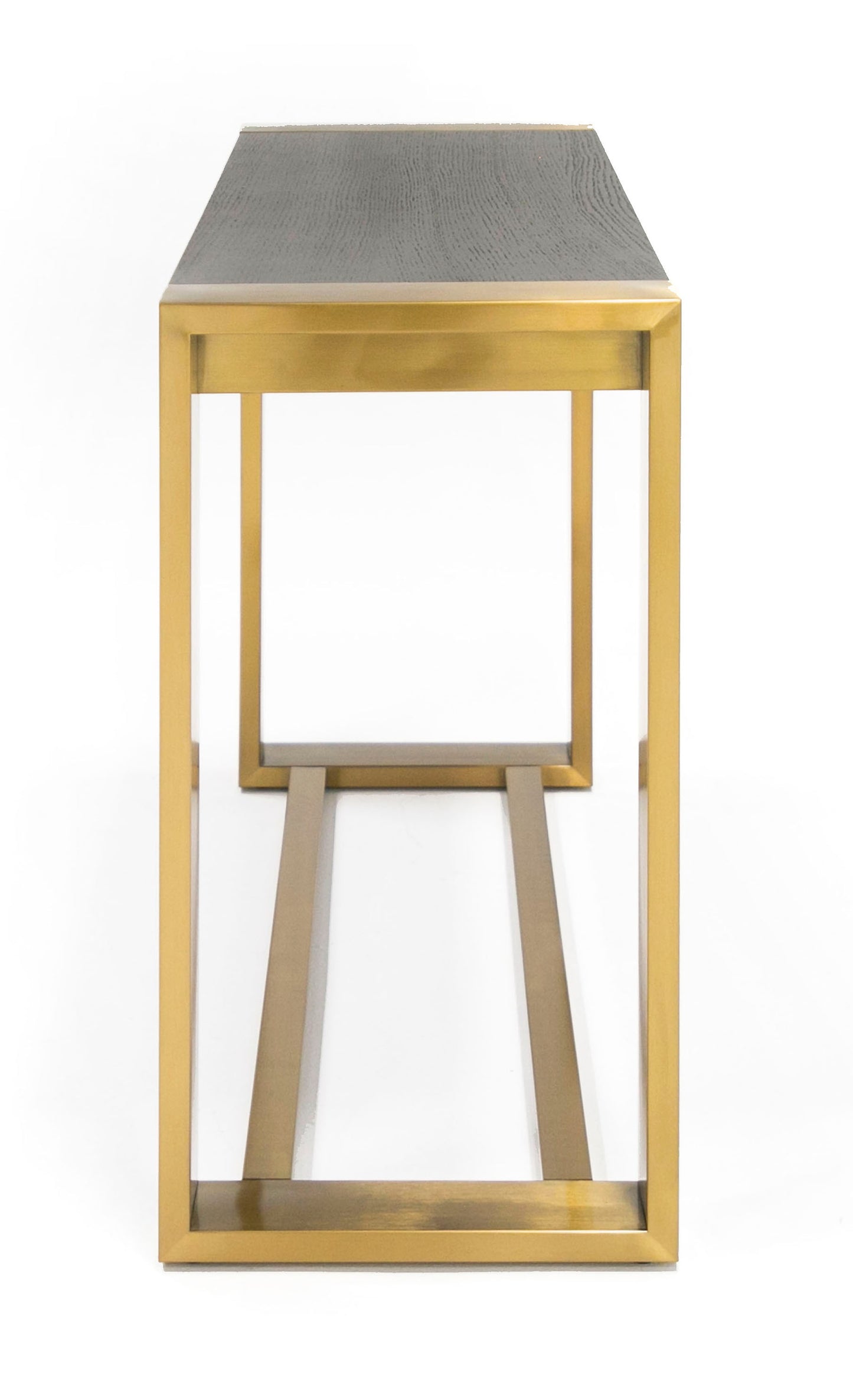 Modrest Fauna Modern Wenge and Brass Console Table