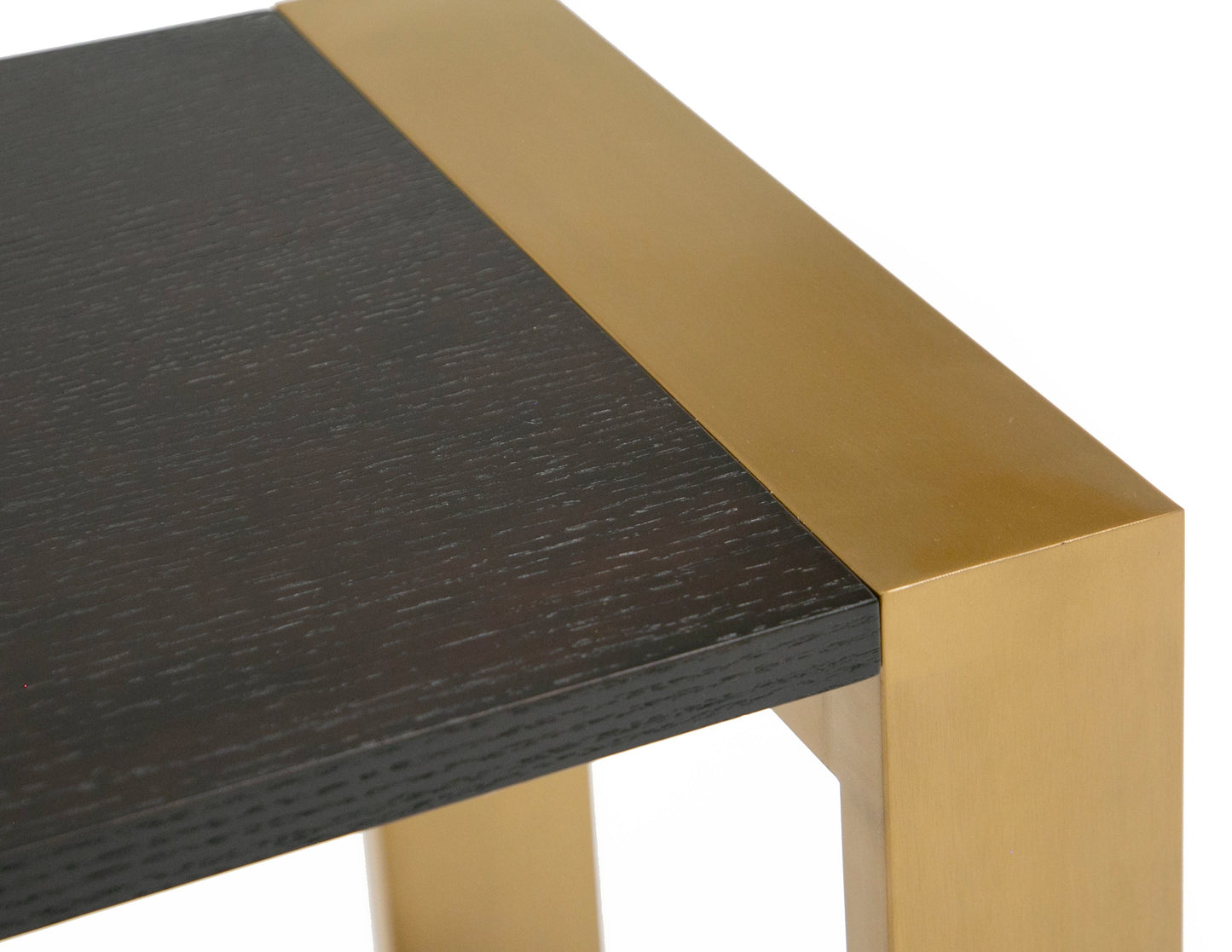 Modrest Fauna Modern Wenge and Brass Console Table
