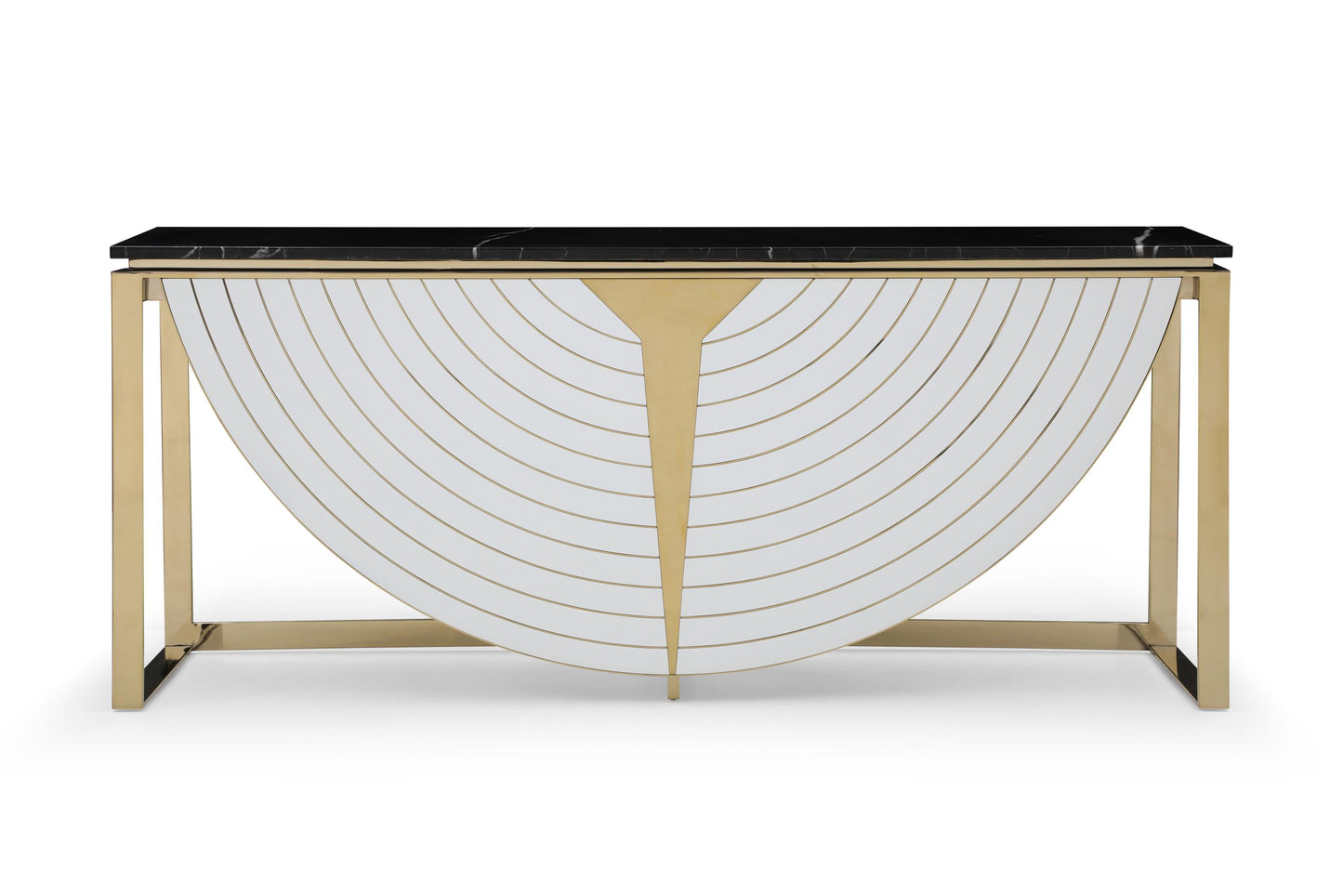 Modrest Flavio Gold Marble Console Table