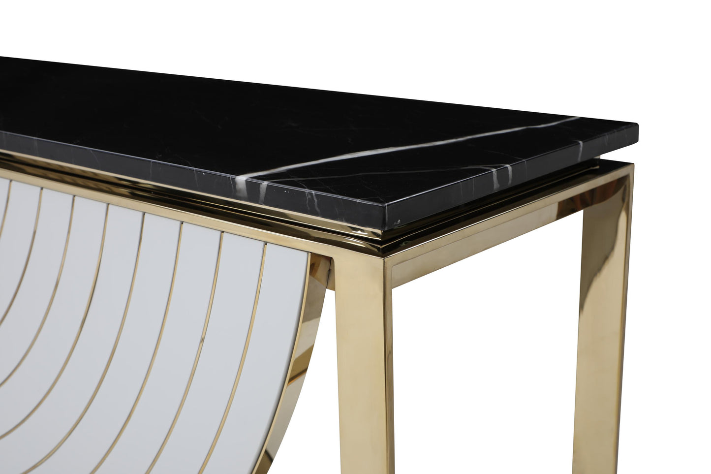Modrest Flavio Gold Marble Console Table