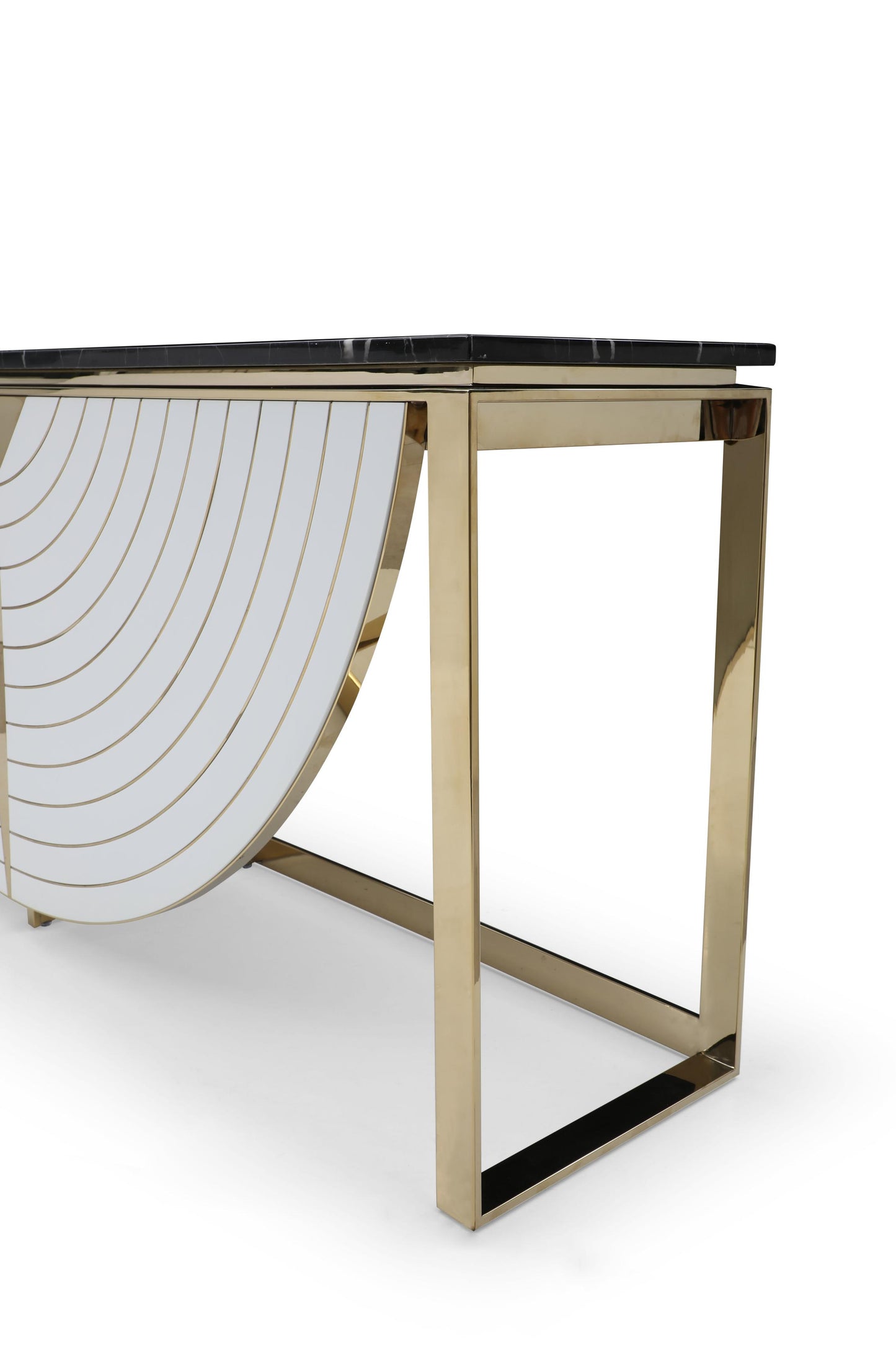 Modrest Flavio Gold Marble Console Table