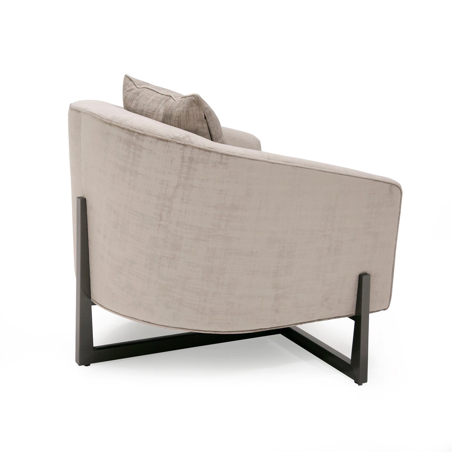 Modrest Forbis Contemporary Light Grey Fabric Accent Chair