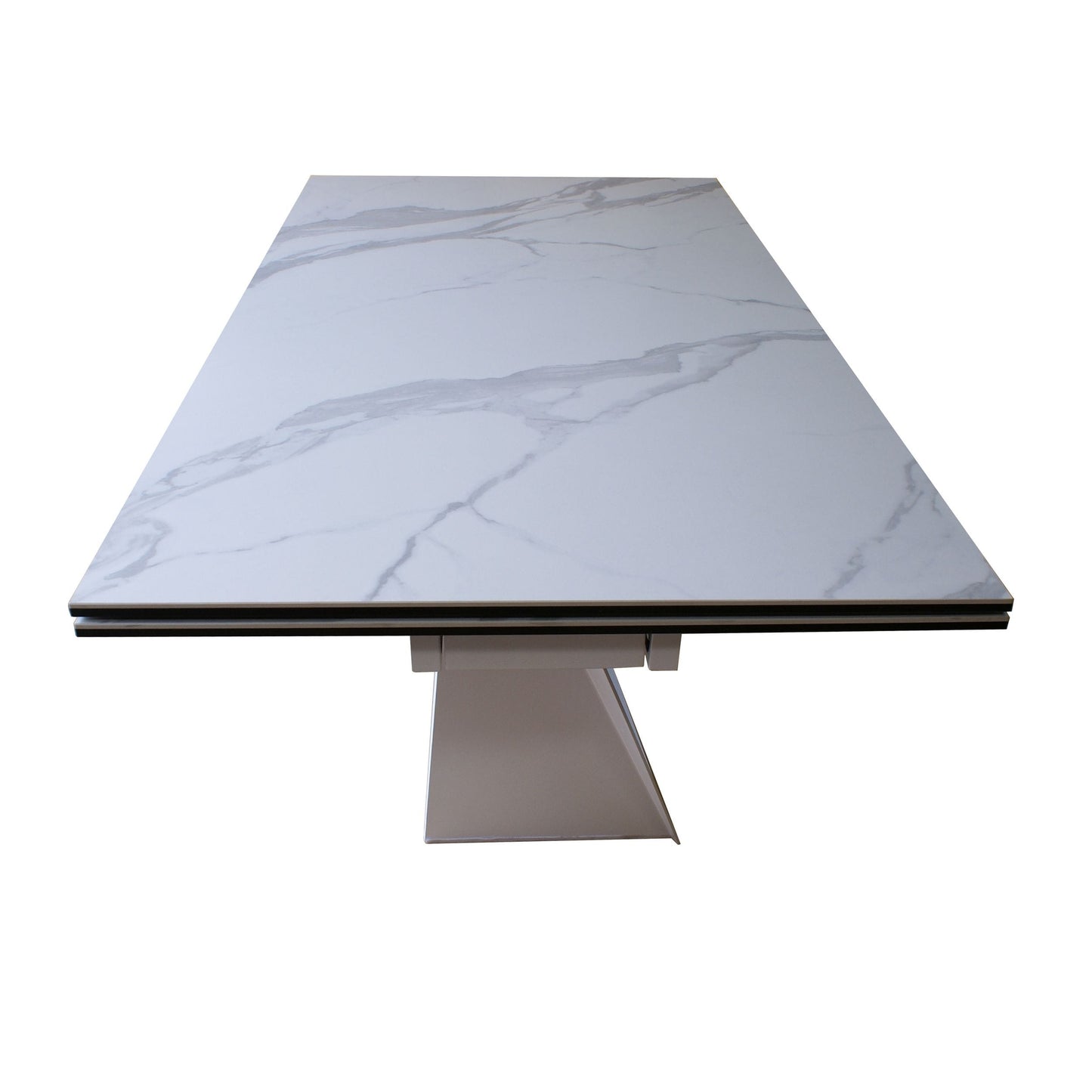 Modrest Fritz Modern White Extendable Ceramic Dining Table