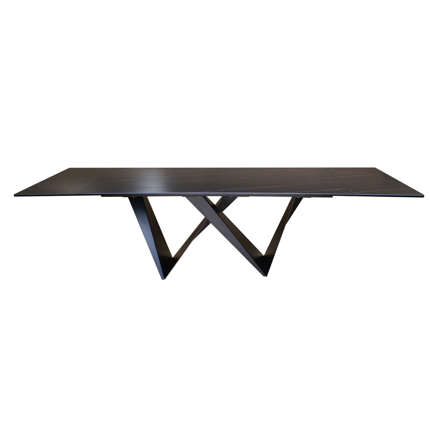 Modrest Fritz Modern Black Extendable Ceramic Dining Table