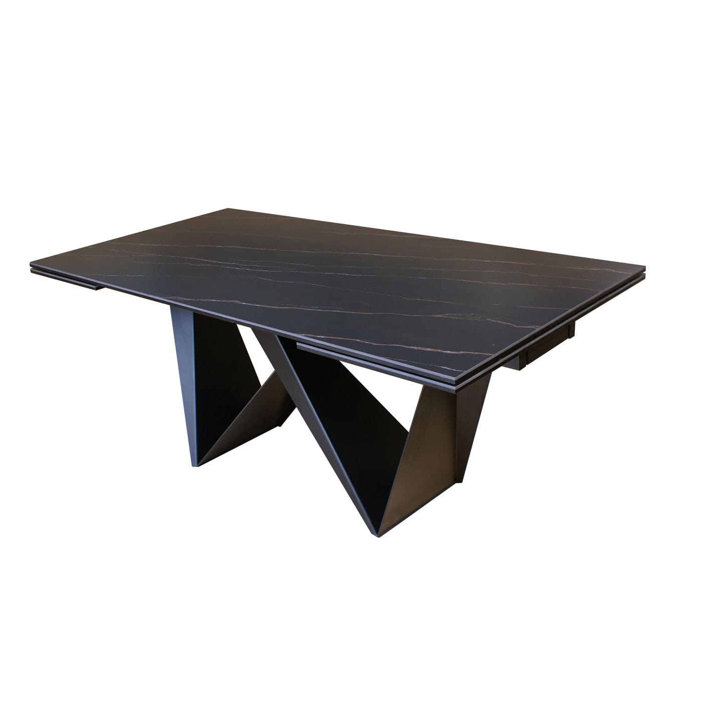 Modrest Fritz Modern Black Extendable Ceramic Dining Table