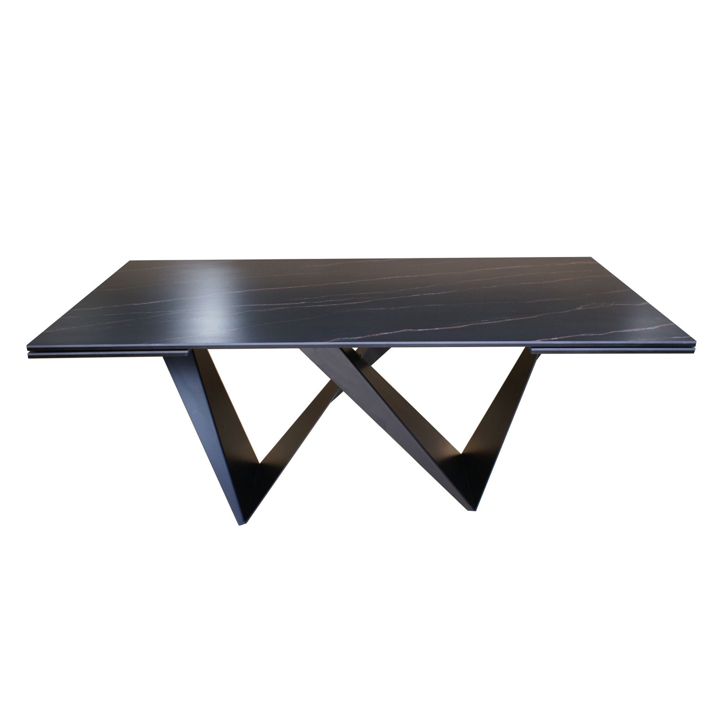 Modrest Fritz Modern Black Extendable Ceramic Dining Table