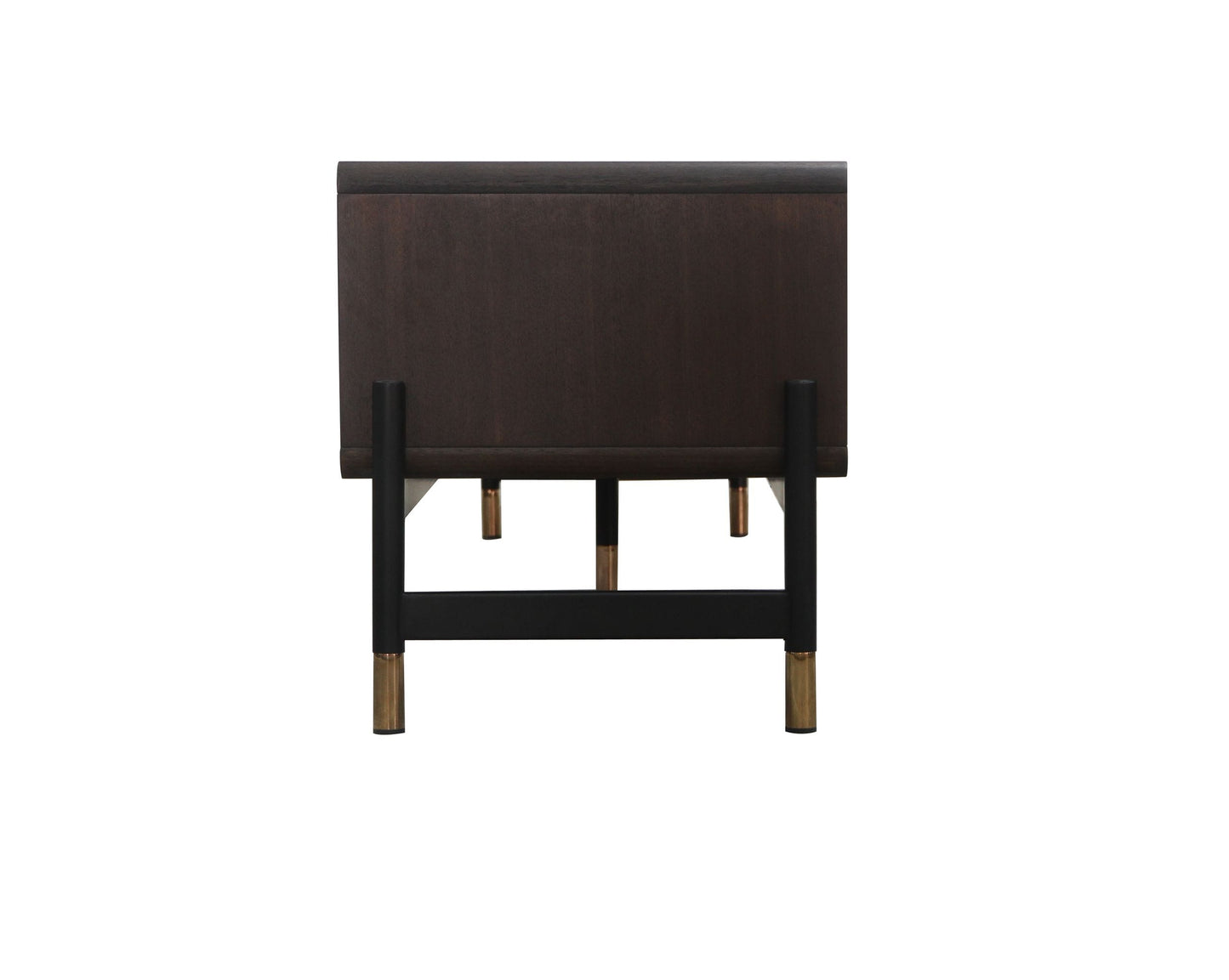 Modrest Gabrielle Contemporary Acacia and Gold TV Stand