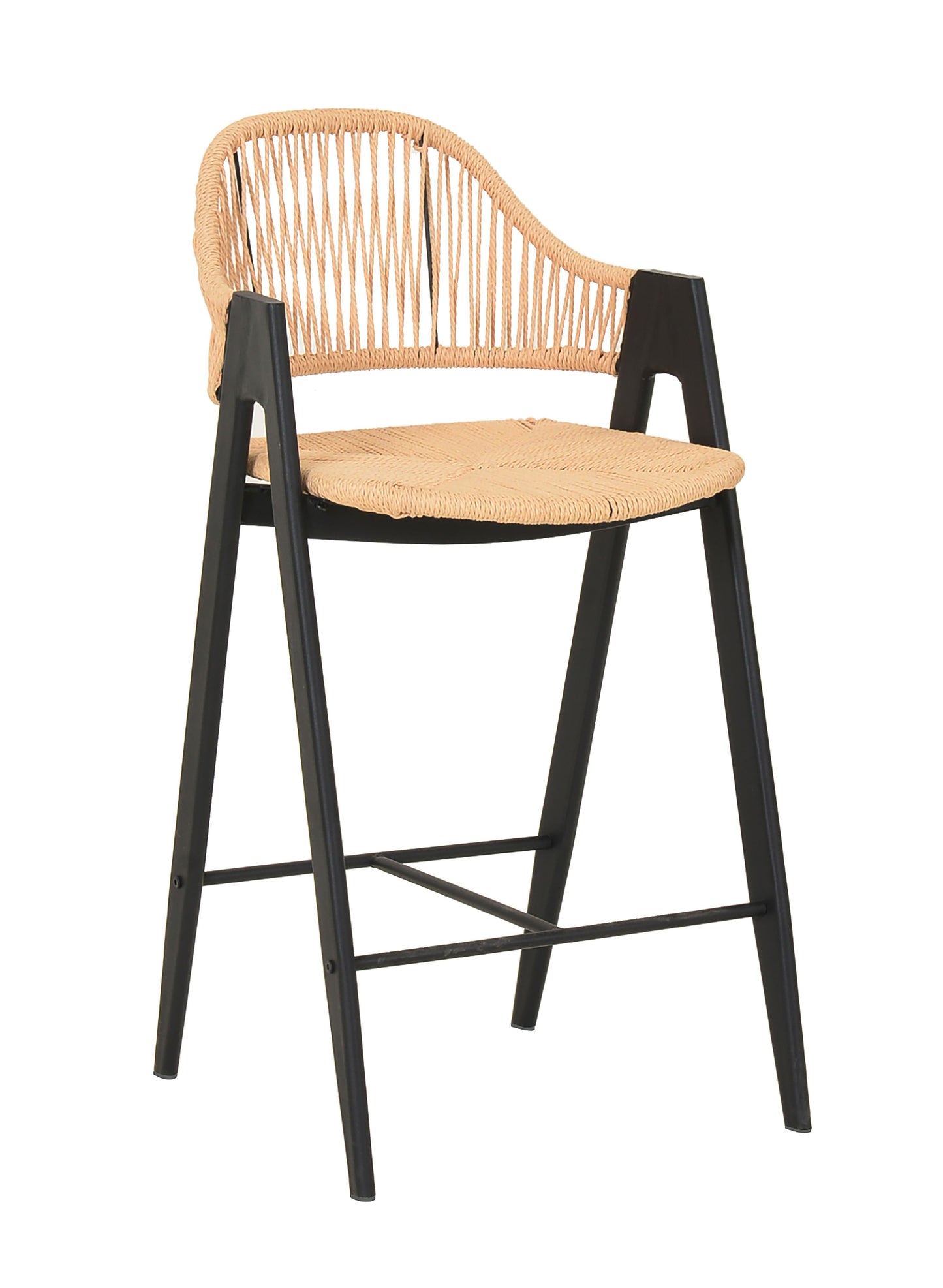 Modrest Gayle Modern Rattan Counter Stool Set of 2