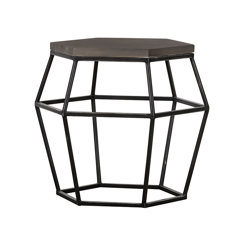 Modrest Tartan Modern Concrete and Metal End Table