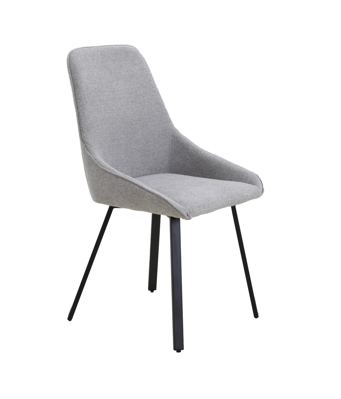 Modrest Gillette Modern Gray Fabric Dining Chair Set of 2