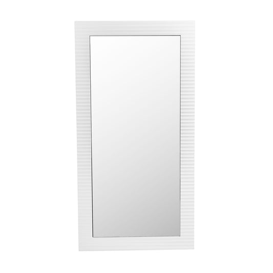 Modrest Glinda Modern Pearl White Floor Mirror