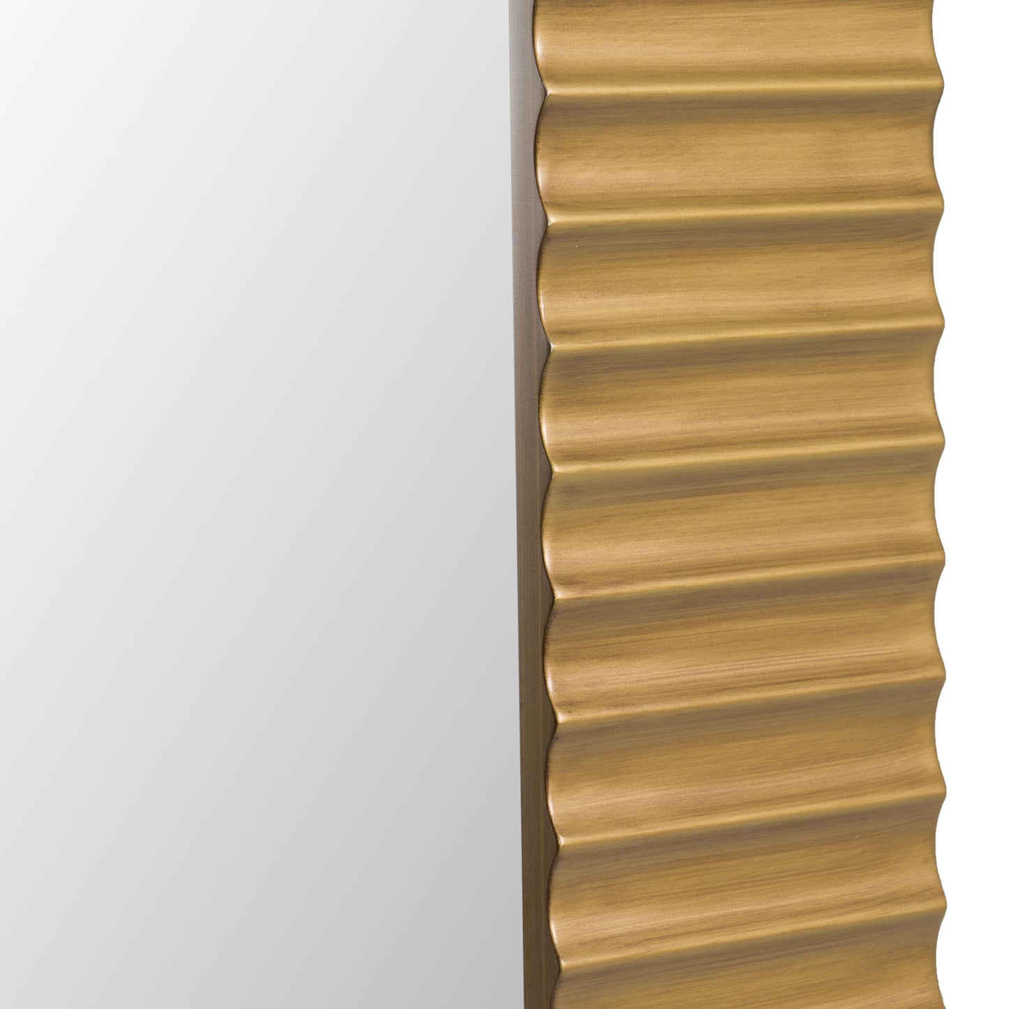 Modrest Glinda Modern Brushed Brass Floor Mirror