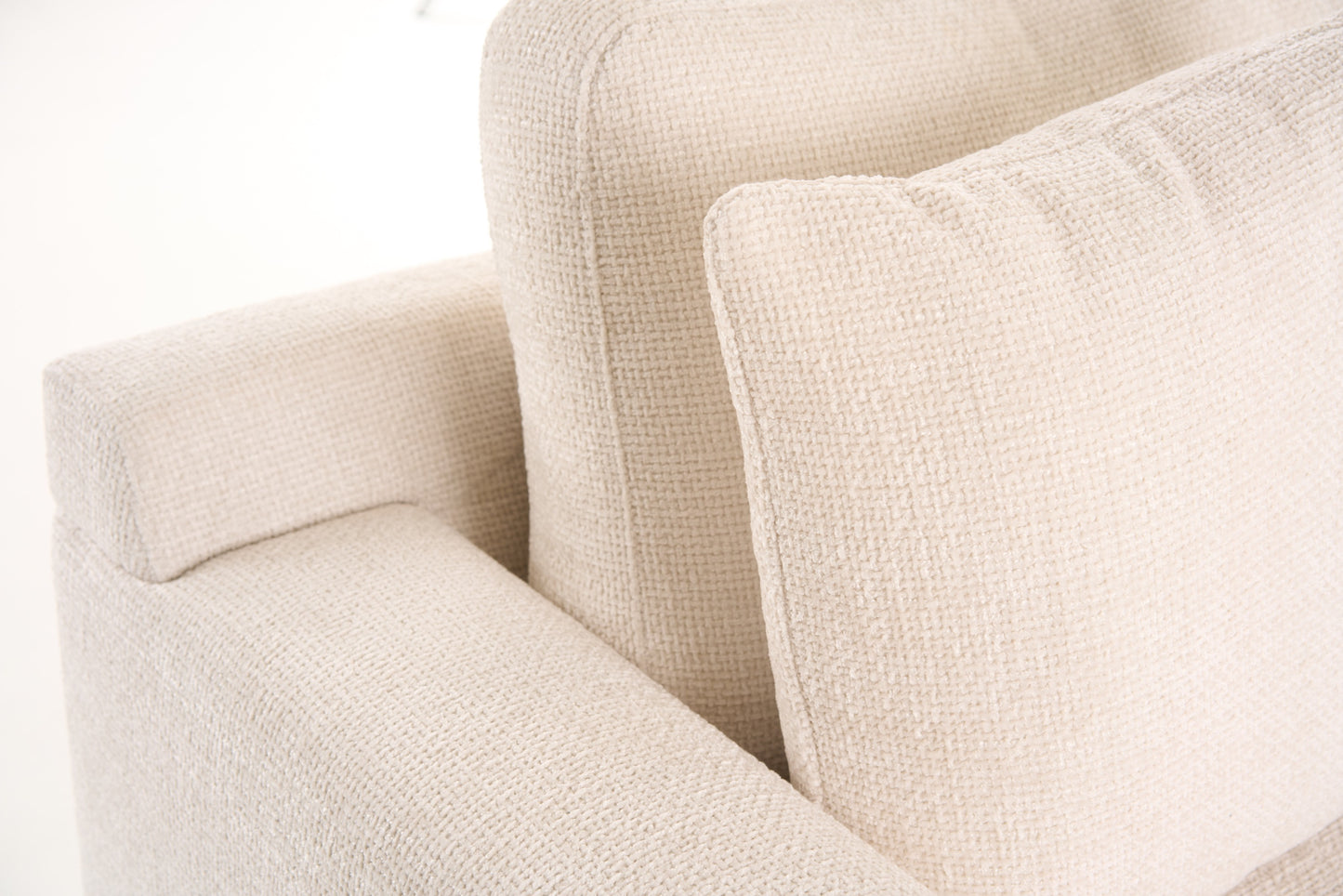 Divani Casa Gloria Modern White Fabric Sofa