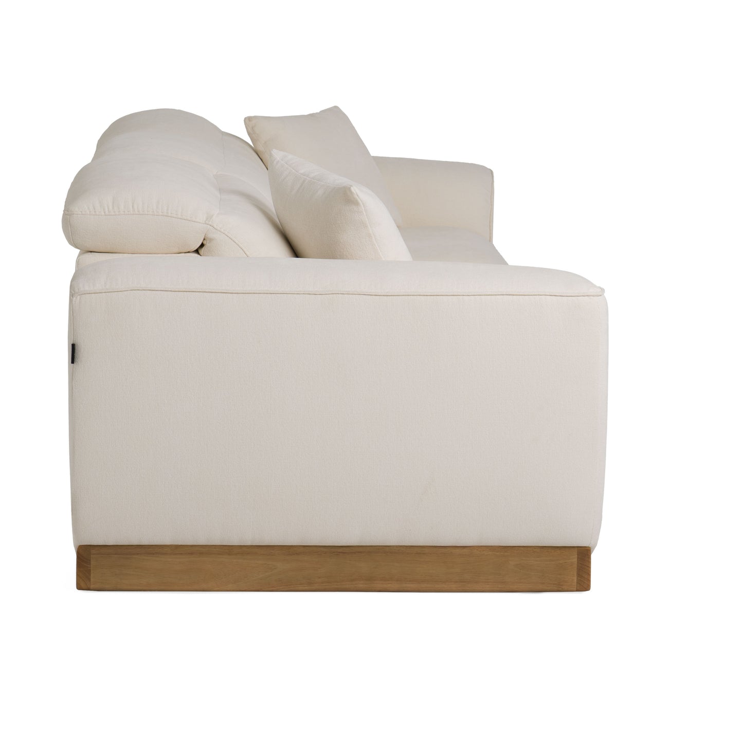 Divani Casa Hagerty Modern Off-White Fabric Sofa With 2 Power Recliners