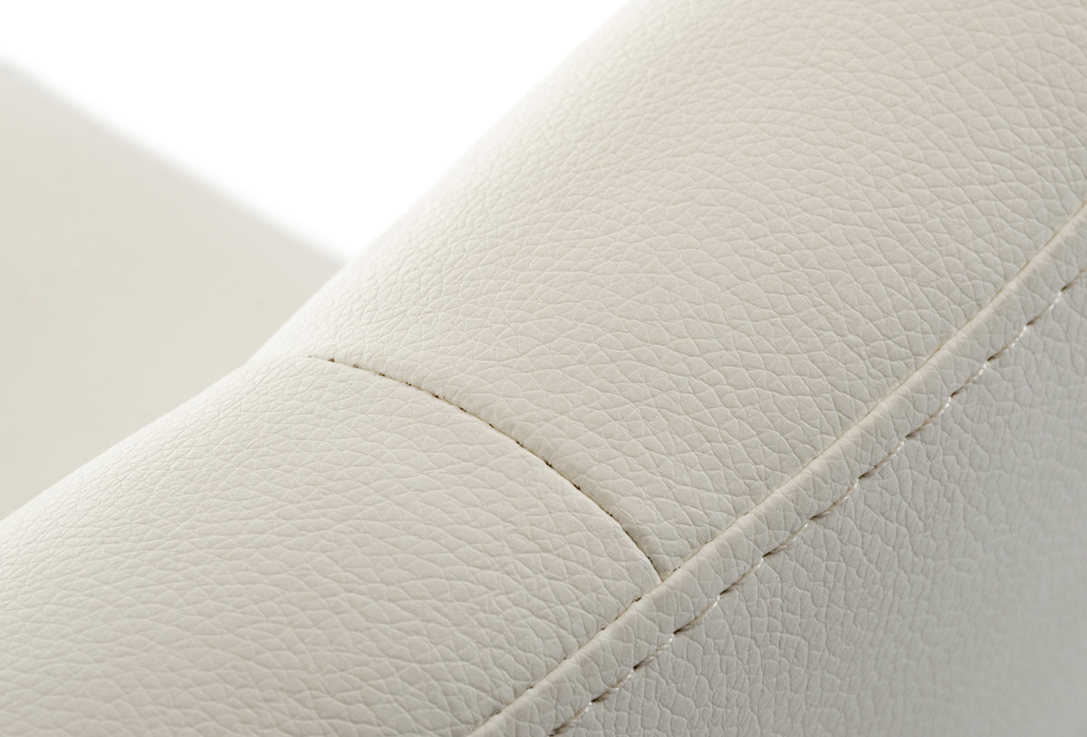 Haslet Modern White and Rosegold Dining Chair