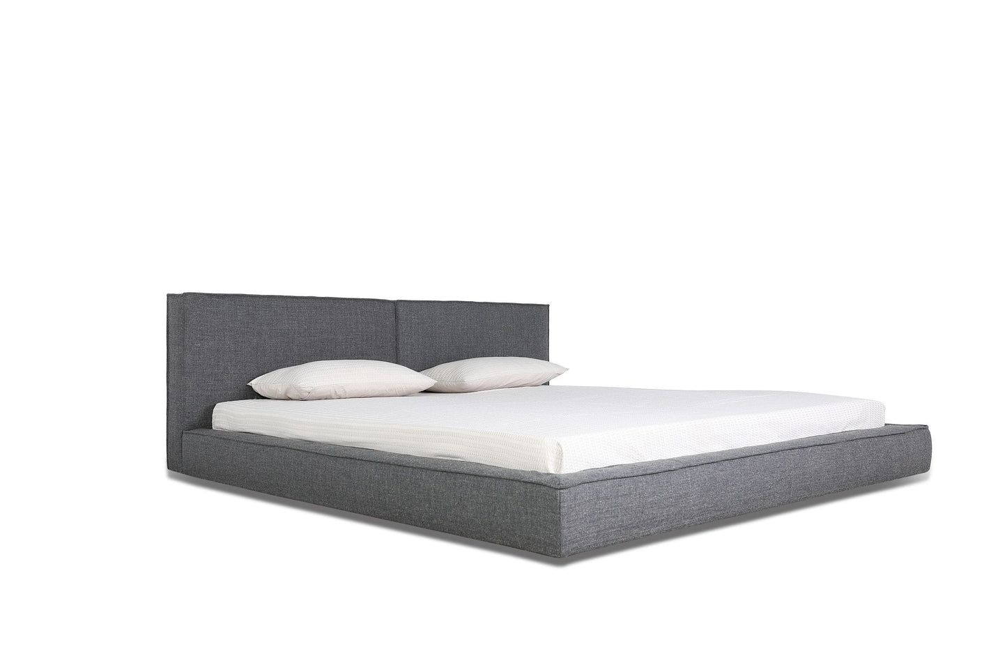 Modrest Haven Queen Modern Grey Fabric Bed