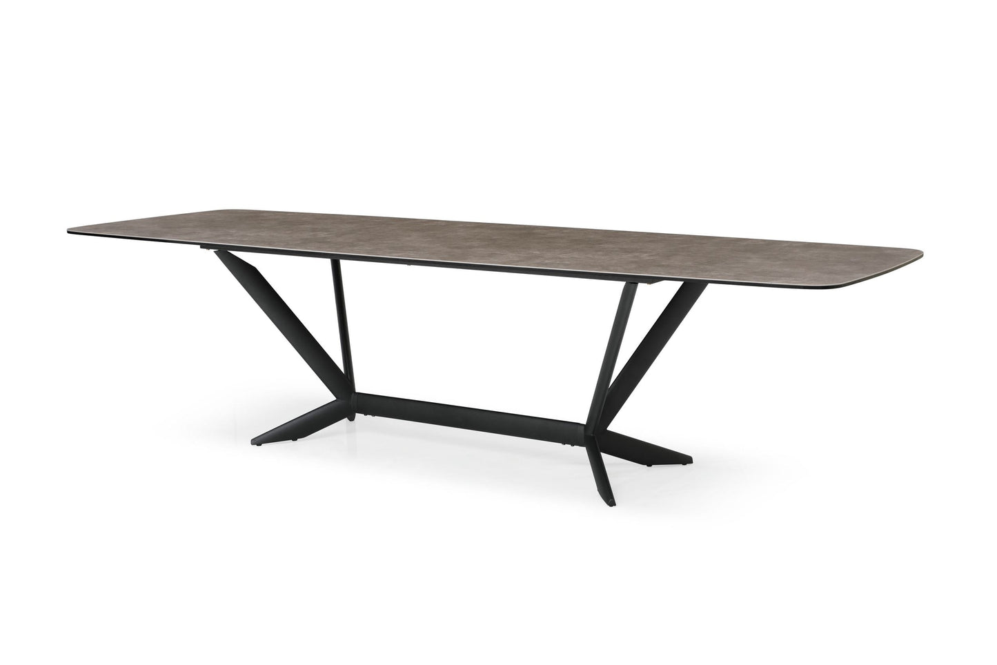 Modrest Herzog Modern Grey Ceramic Dining Table