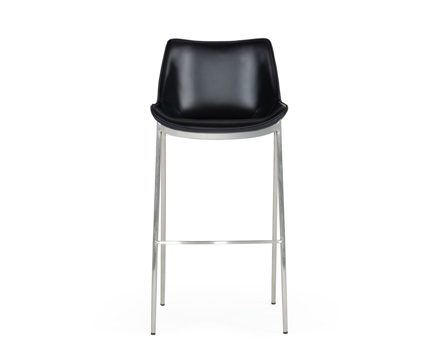 Modrest Hooper Modern Black Eco-Leather Bar Stool