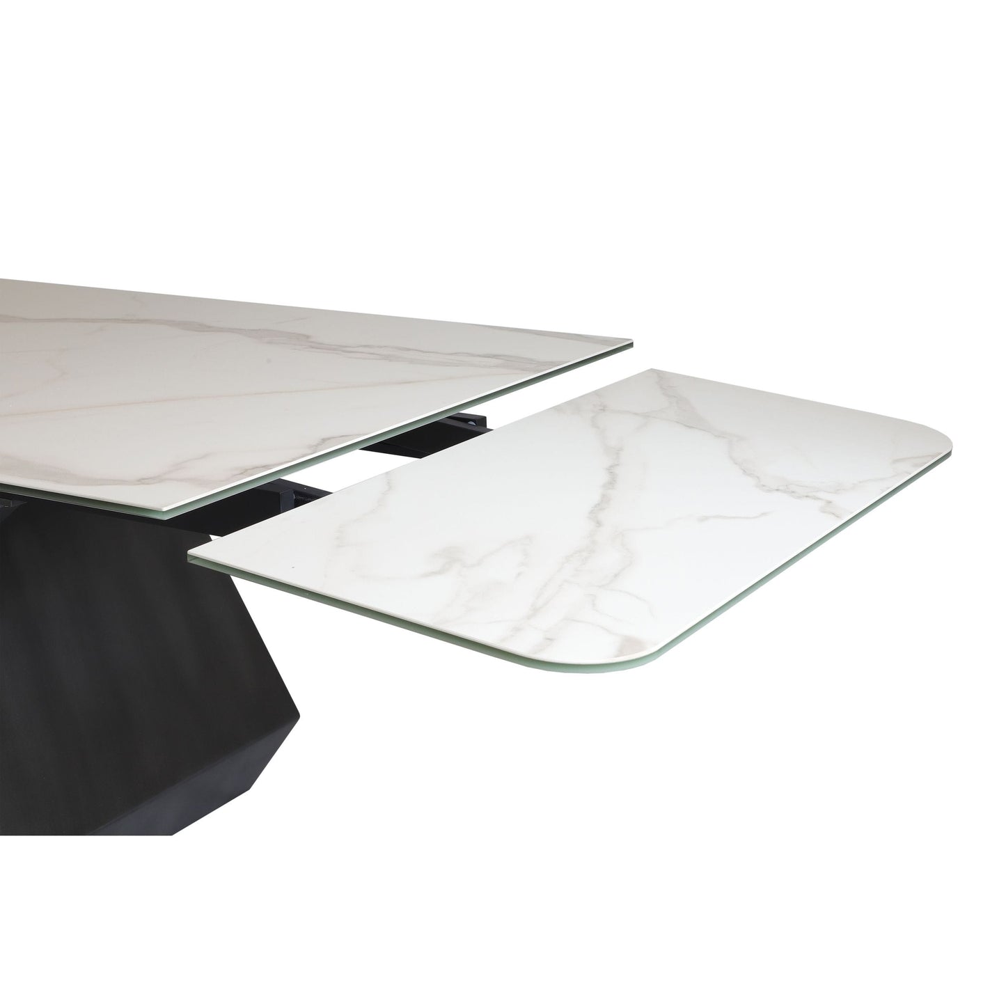 Modrest Howell Modern White Ceramic Extendable Dining Table