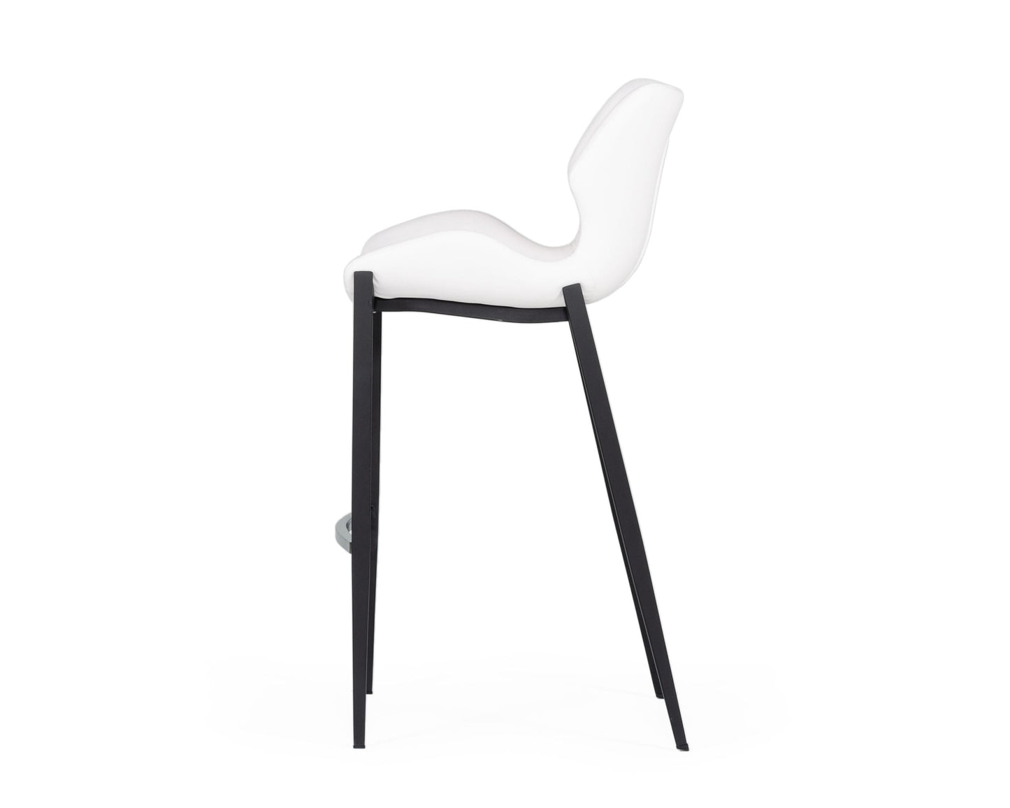 Modrest Ithaca Modern White Leatherette Bar Stool