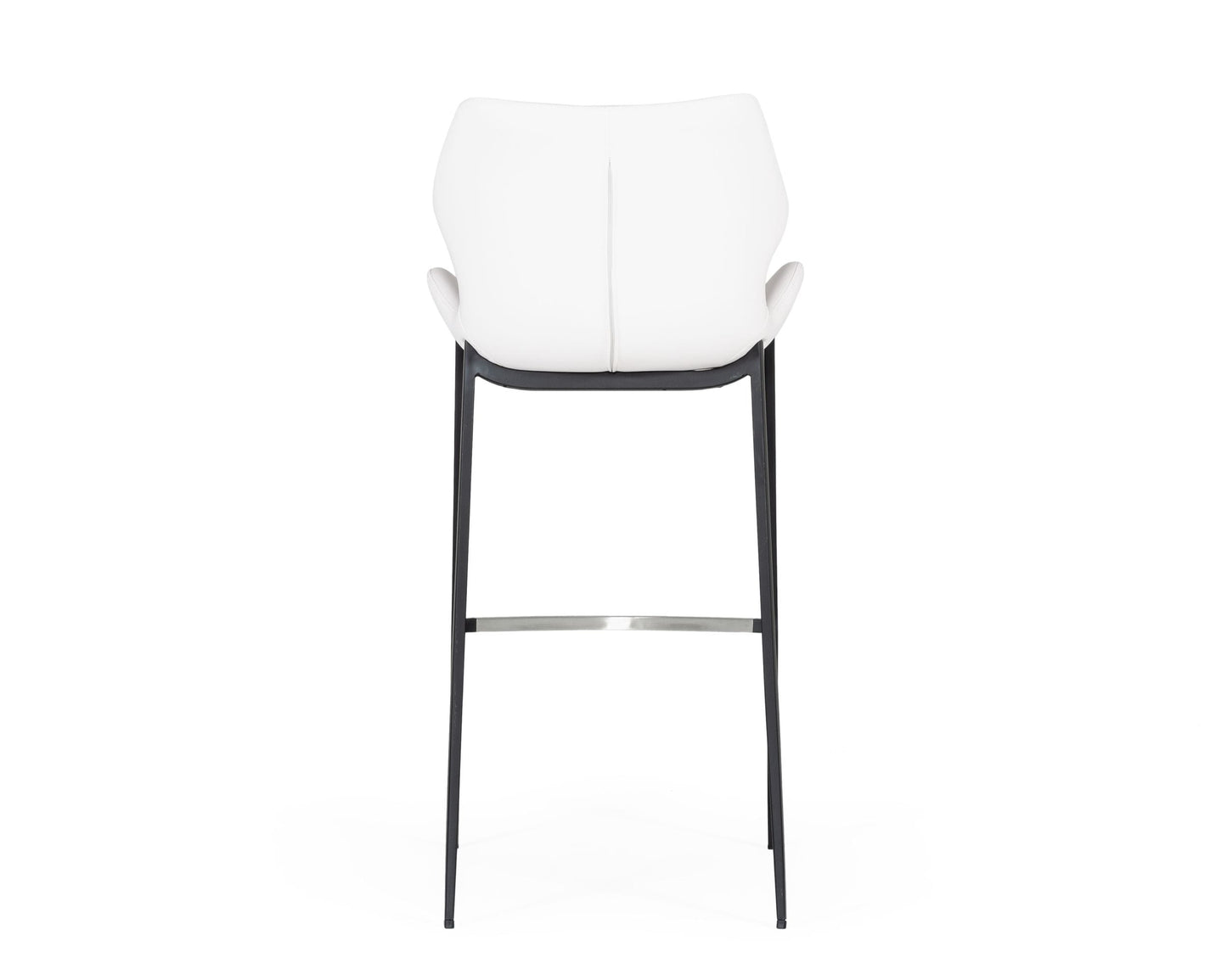 Modrest Ithaca Modern White Leatherette Bar Stool