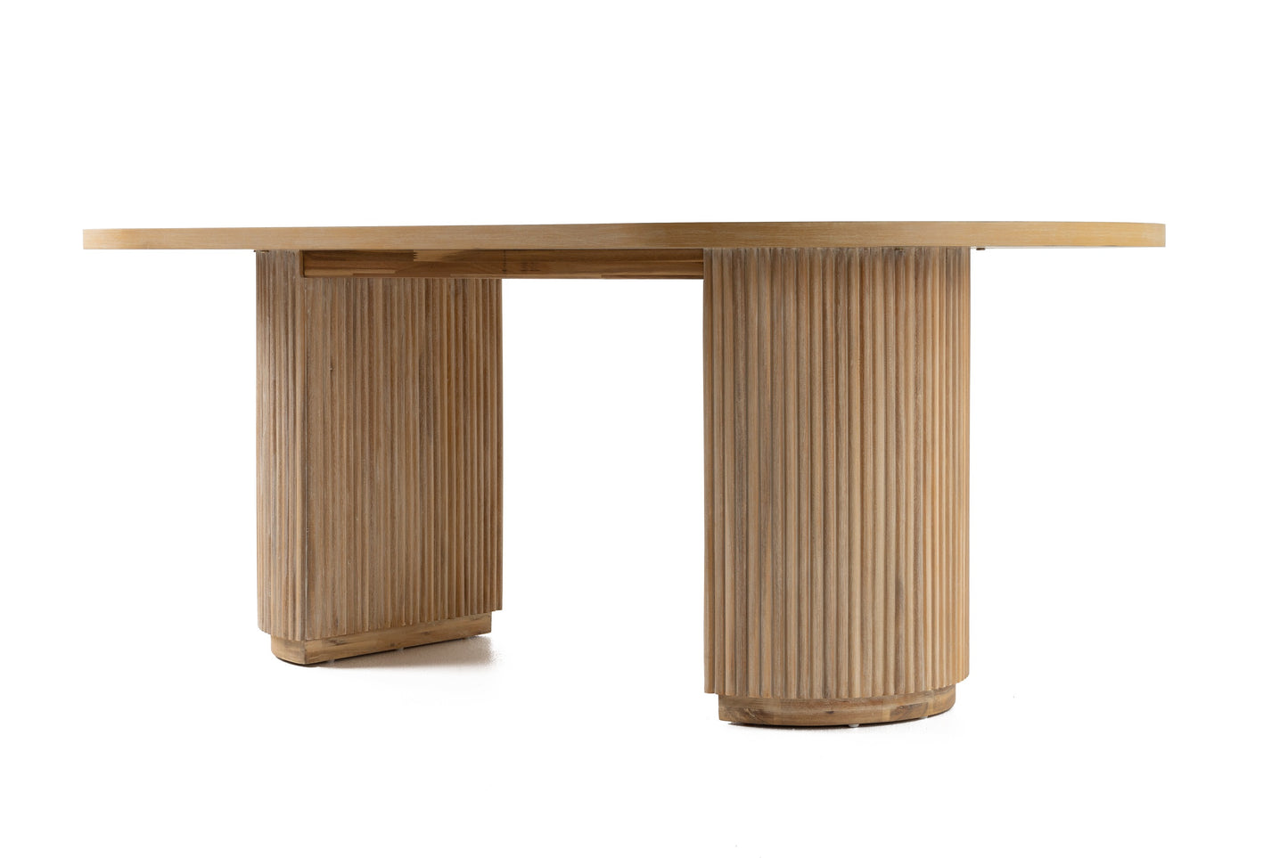 Modrest Jacobson Modern Natural Acacia Oval Dining Table