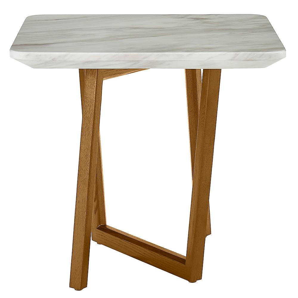 Modrest James Mid Century Walnut Ceramic End Table