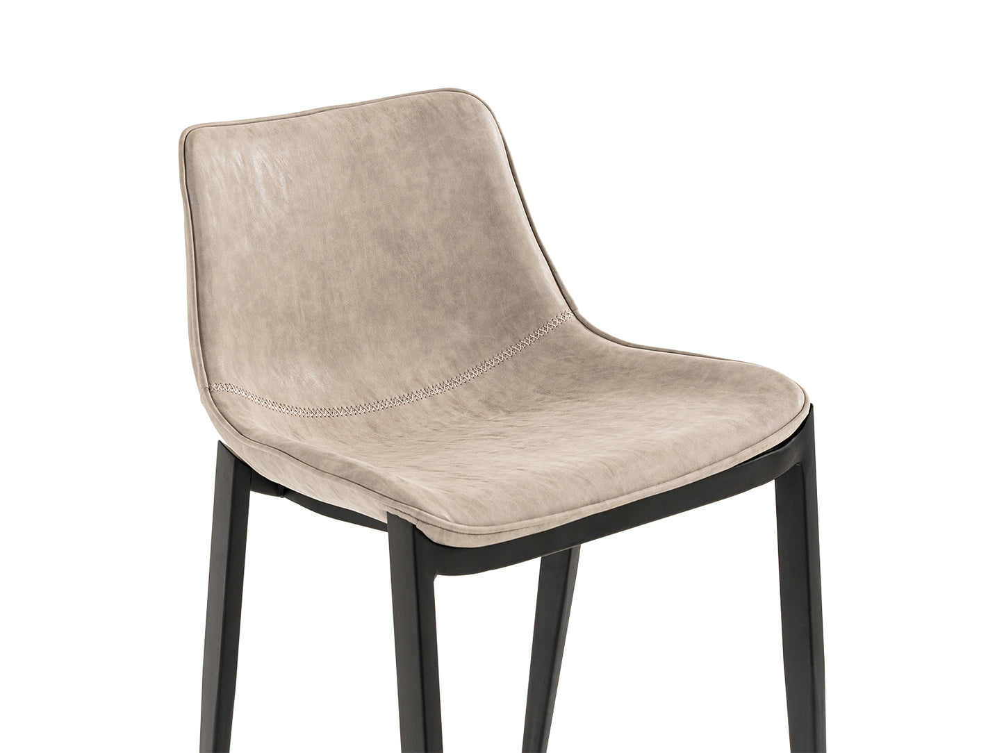Modrest Jane Modern Tan and Black Counter Stool