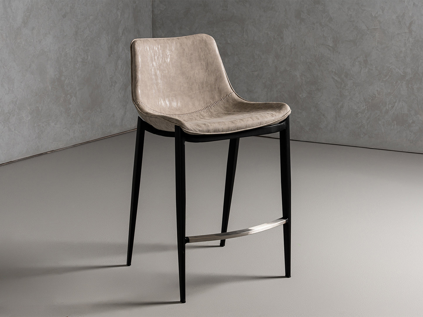 Modrest Jane Modern Tan and Black Counter Stool